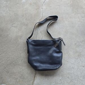 Vintage Coach Legacy Soho Black Leather Hobo Shoulder Bag 9186